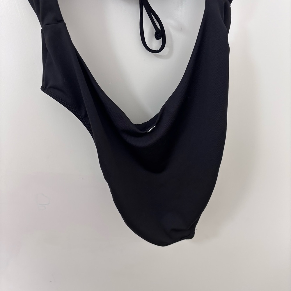 Pink Victoria’s Secret black Cutout One-Piece Swimsuit with Drawstring size XL - Picture 8 of 9